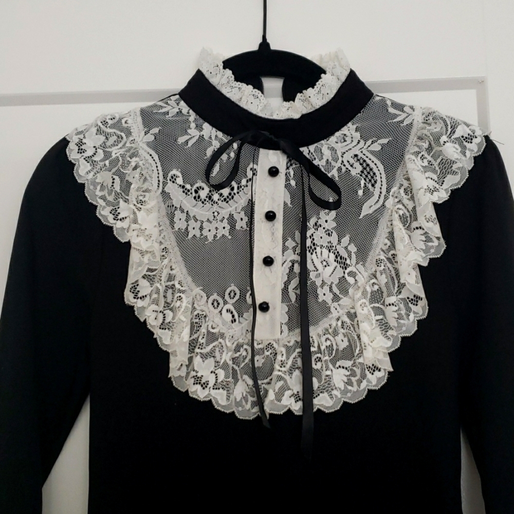 Killstar lace bib dress